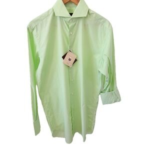 NWT Robert Talbott Estate Long Sleeve Button Up Lime Green Oxford Shirt Sz M